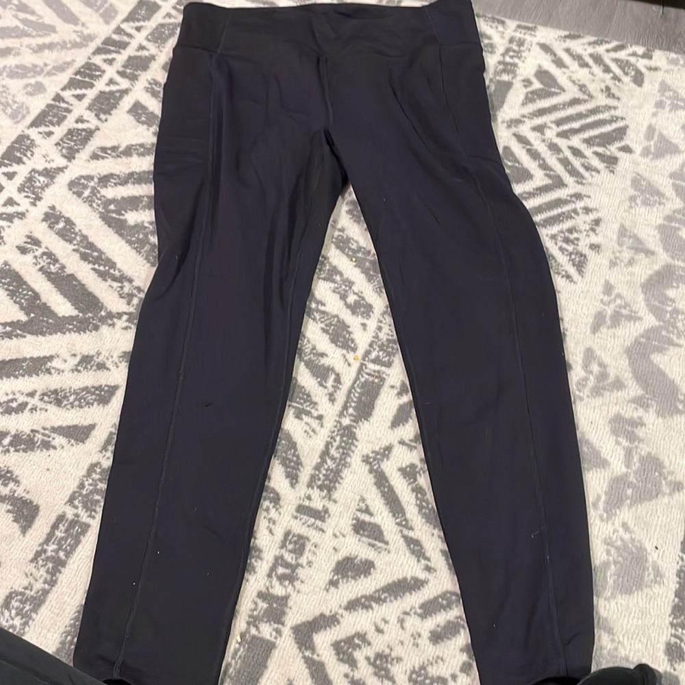 Woman’s High waisted Tek Gear Shapewear 7/8 leggings Black Size 1X